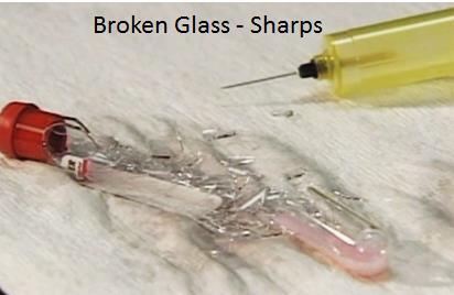 broken glass beaker