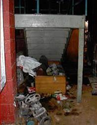 trashed stairwell