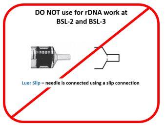 DO NOT use for rDNA work at BSL-2 and BSL-3