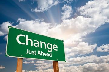 Change ahead sign Change ahead sign
