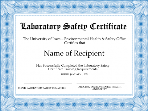 safety training certificate template